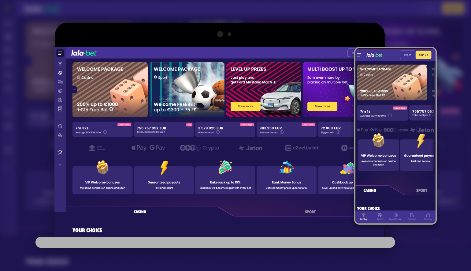 Lalabet Casino - Meld je aan en speel vandaag nog!
